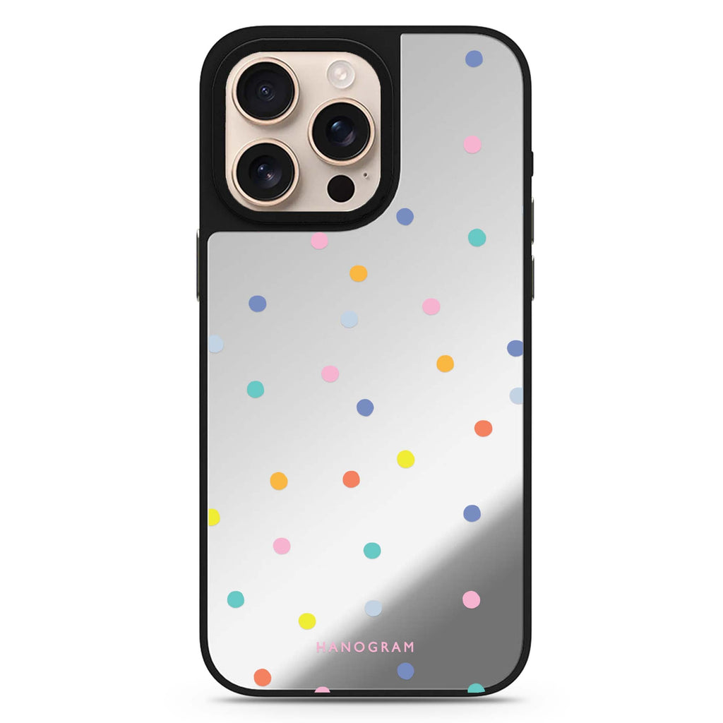 Colourful Dot Pattern abstract pattern iPhone 16/15/14 Pro Max & Pro mirror case