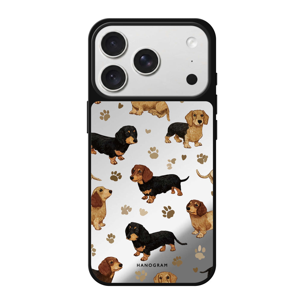Pawprints of Love valentines heart romantic iPhone 18 Pro Max mirror case