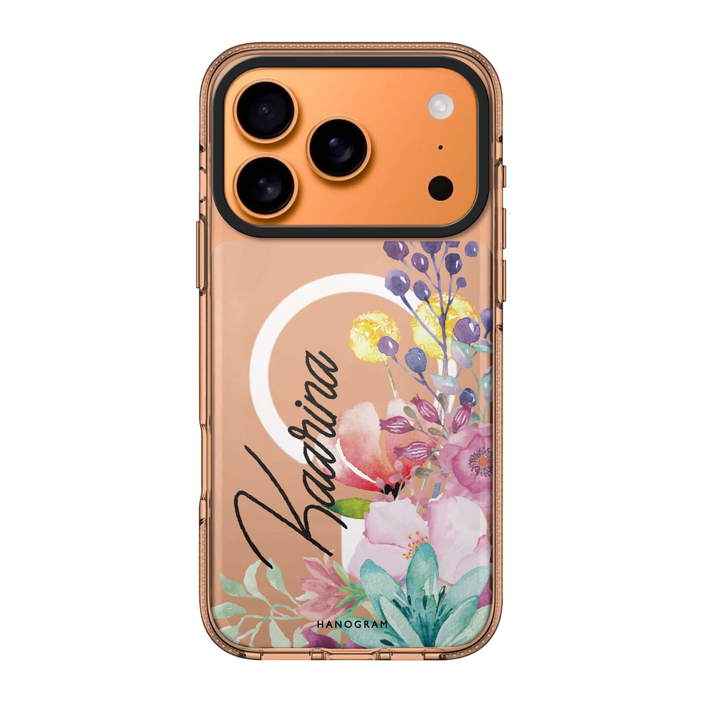 Precious Garden Florals personalized name flower floral nature spring iPhone 17 Pro Max ultra clear case