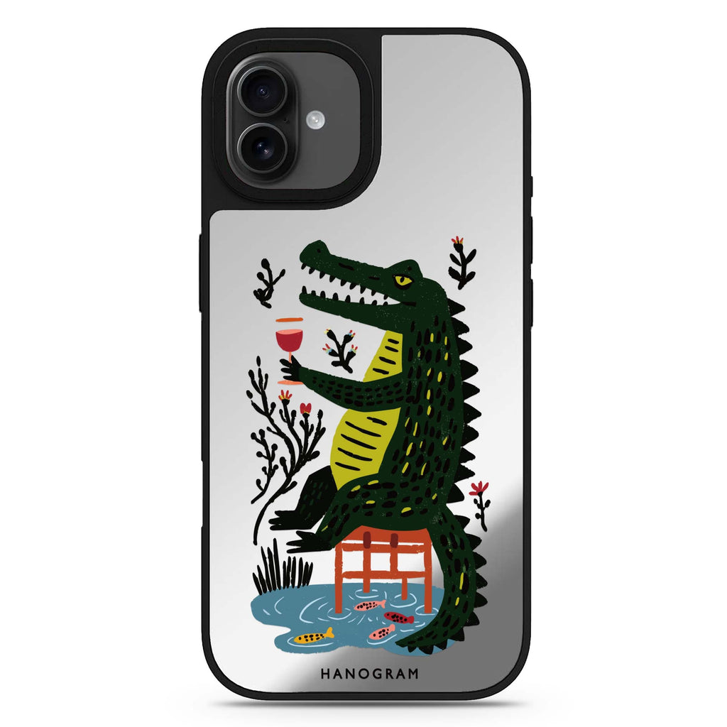 Crocodile in Still Life iPhone 17 mirror case