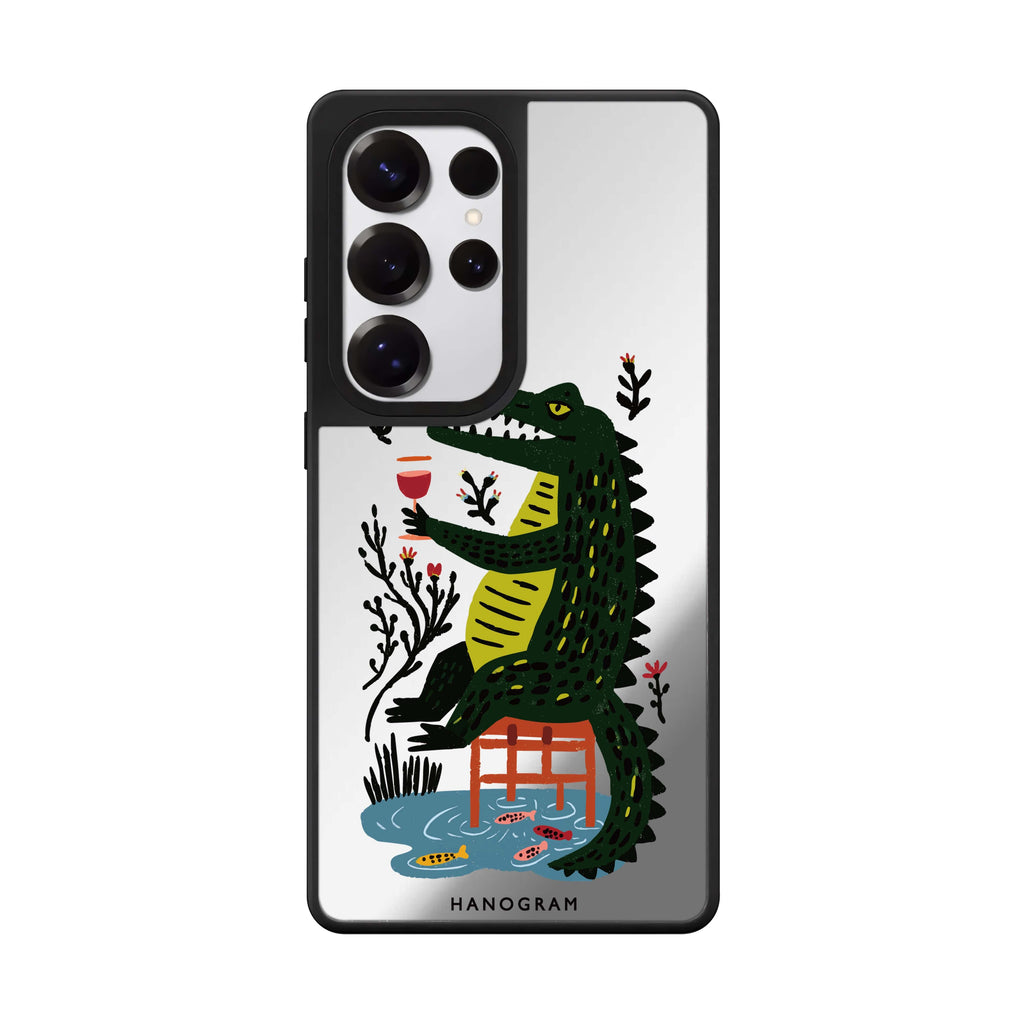 Crocodile in Still Life Mirror Case