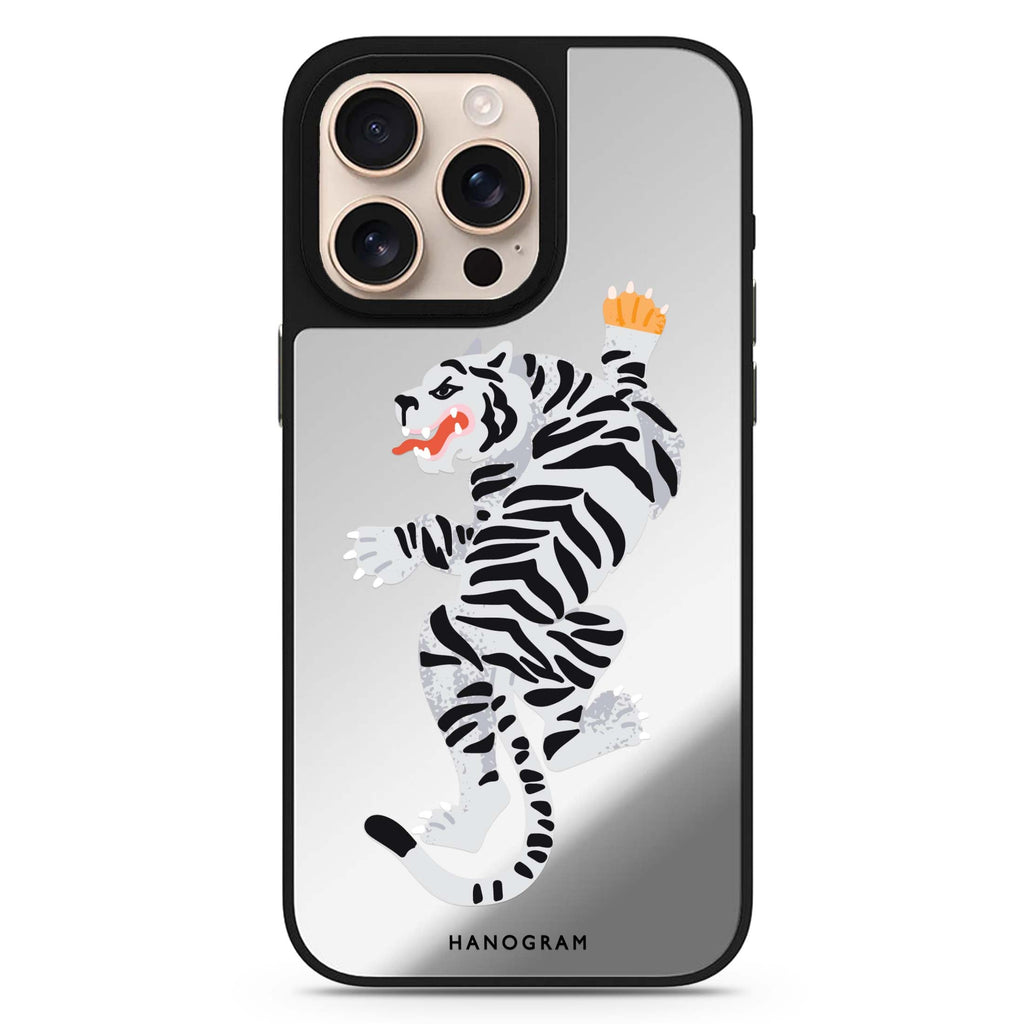 Tiger animal design iPhone 16/15/14 Pro Max & Pro mirror case