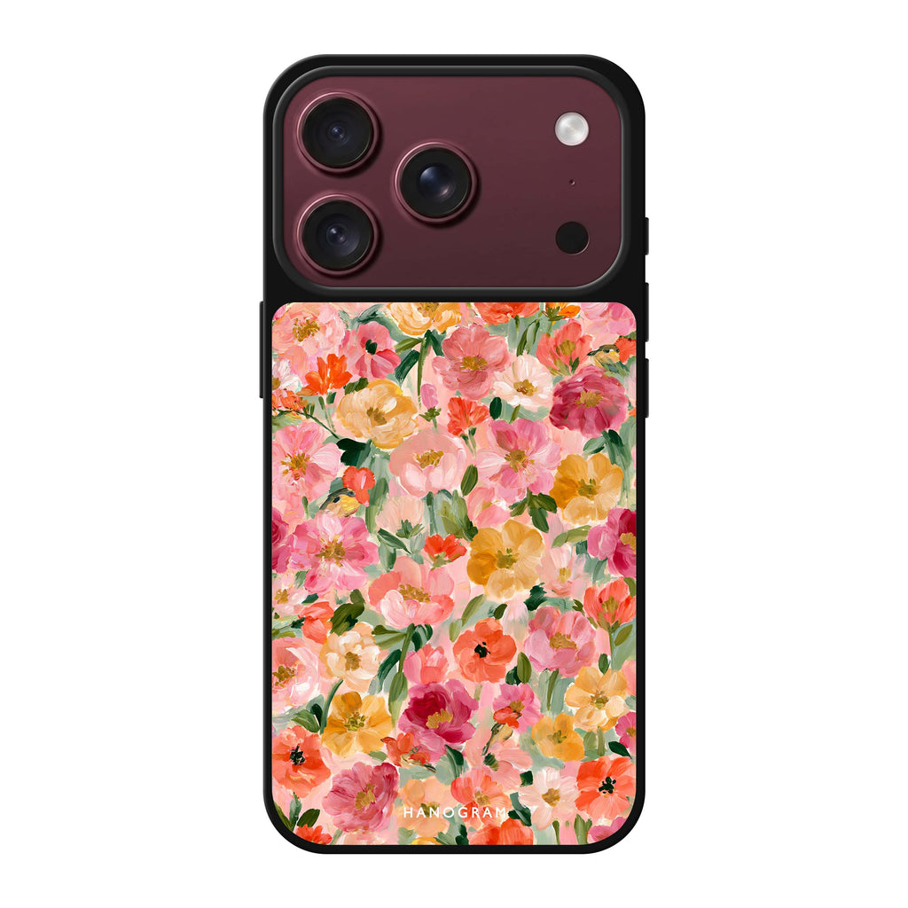 Peach Petal Impasto iPhone 18 Pro Max Mirror Case - design view 1
