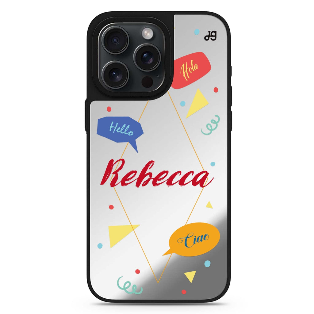 Communicate Fun personalized name MagSafe mirror case for iPhone 16/15/14 Pro Max and Pro, main view