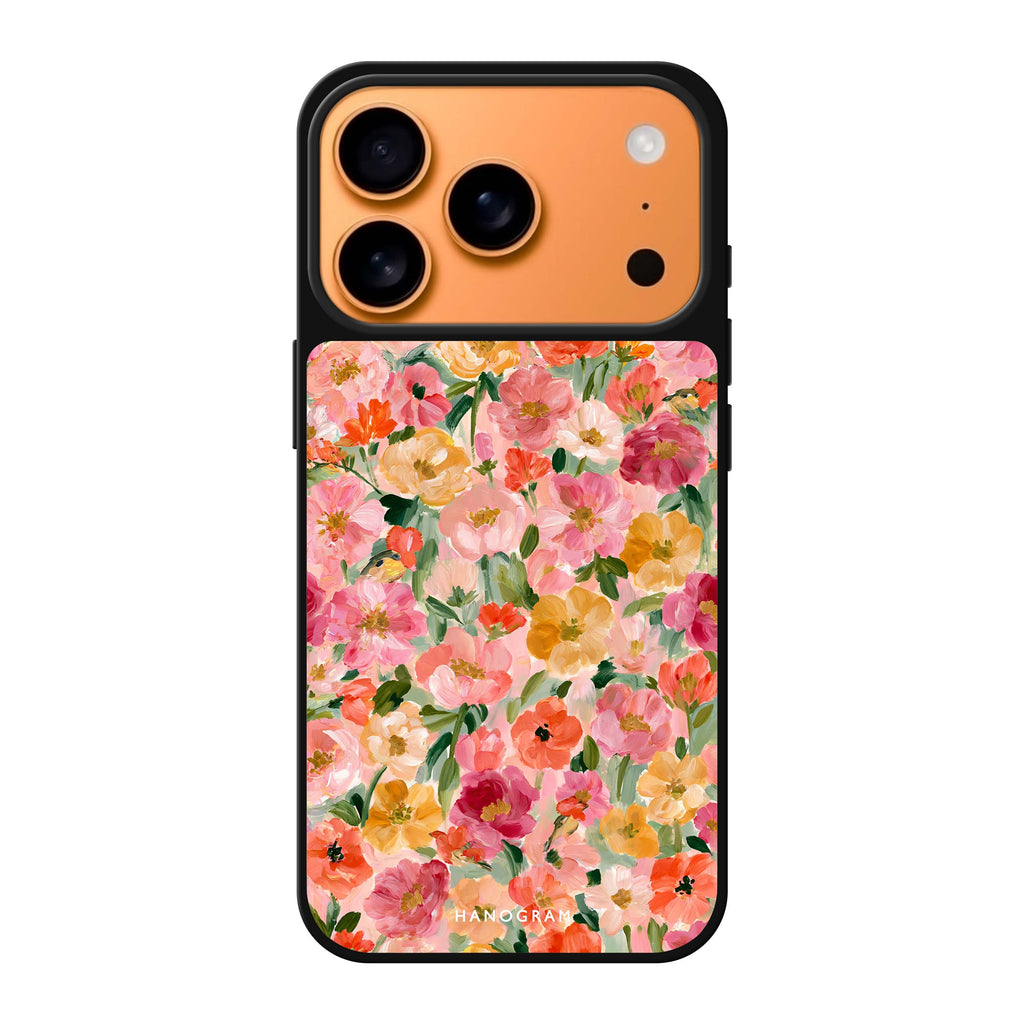 Peach Petal Impasto iPhone 17 Pro Max Mirror Case - design view 1