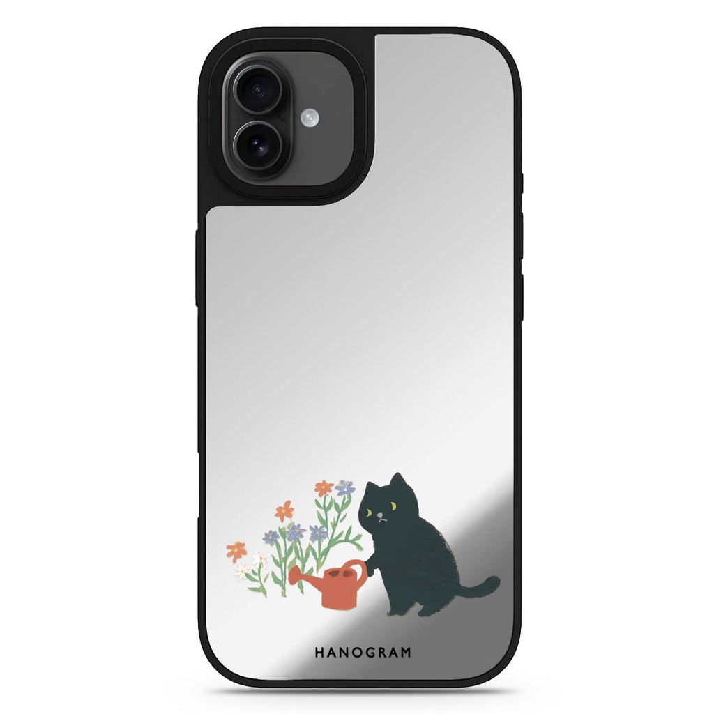 Purrfect Gardener black cat lucky black cat black cat iPhone 17 mirror case