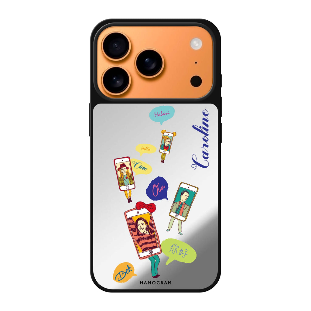 Phone Call personalized name iPhone 17 Pro Max mirror case