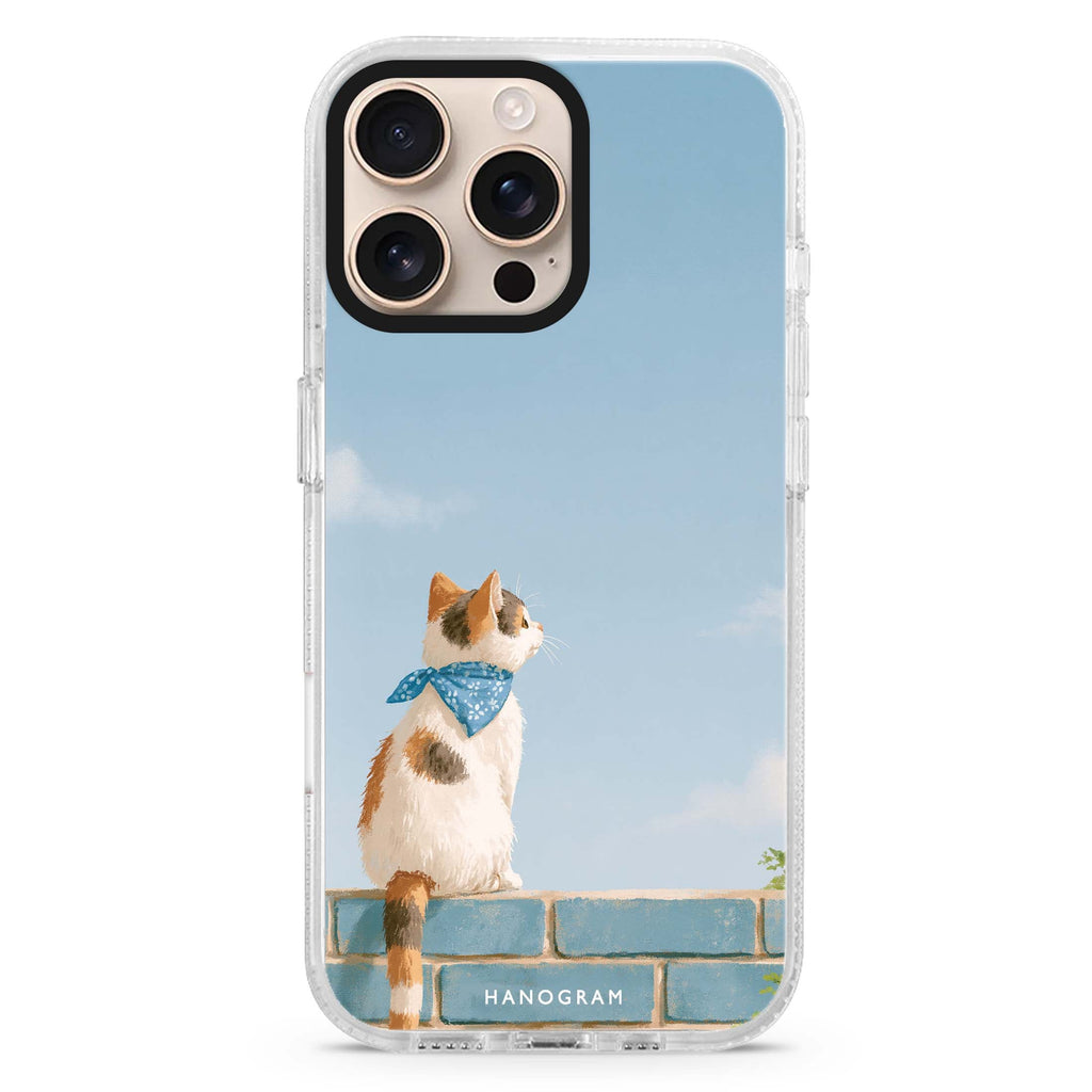 Blue Sky Bandana Cat MagSafe Compatible Ultra Clear Case for iPhone 16 Pro Max - main view