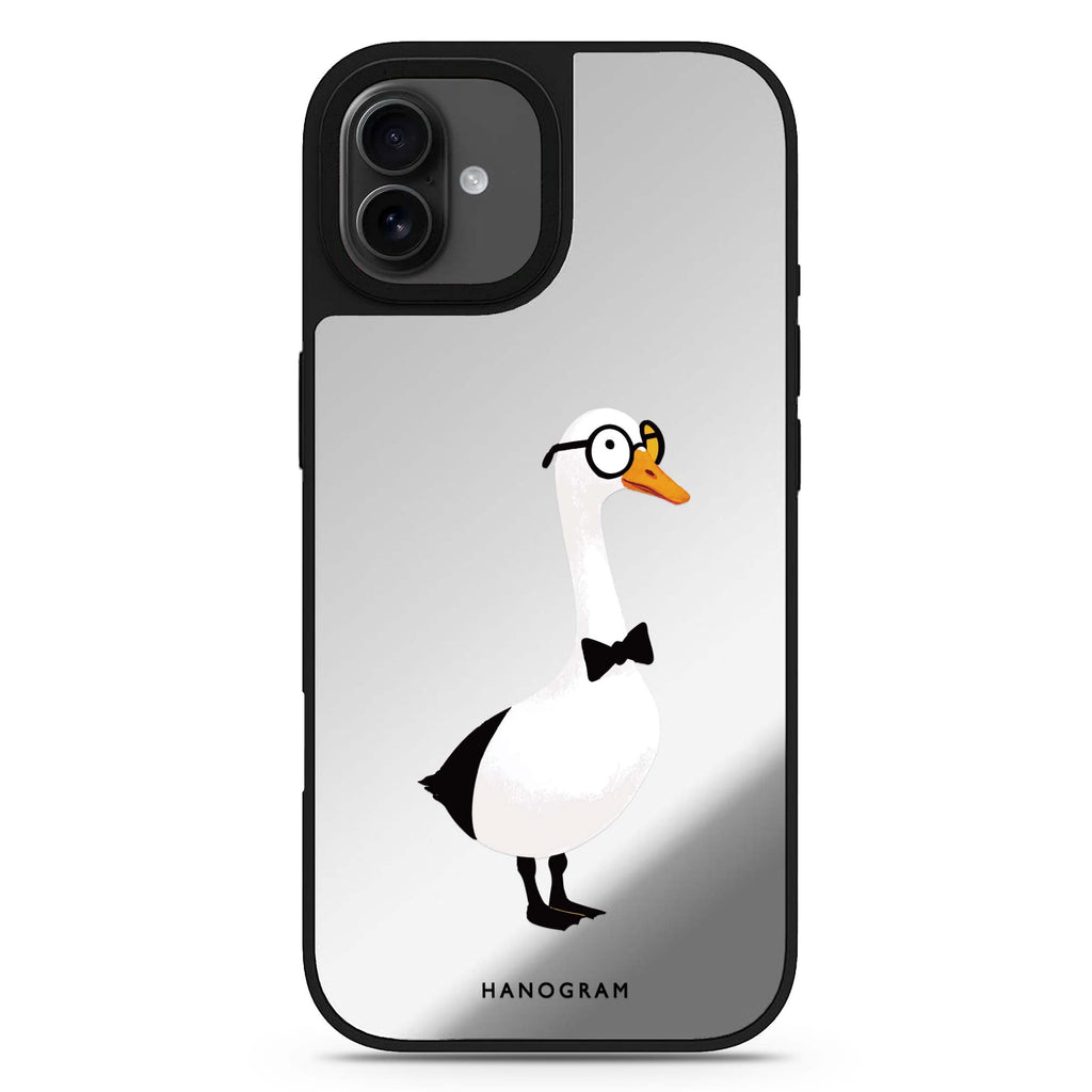 Gentleman Goose animal design iPhone 17 mirror case