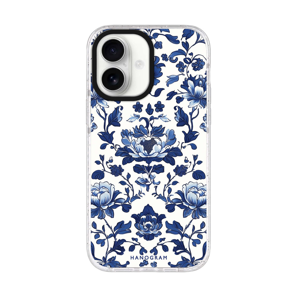 Porcelain Elegance iPhone 17 ultra clear MagSafe case, front product view