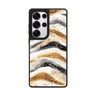 Golden Stripes Samsung Galaxy S25 S24 S23 Ultra mirror case, front view