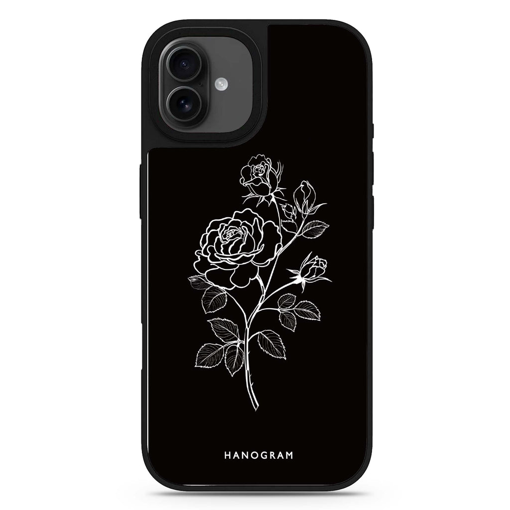 Trinity Rose floral design iPhone 17 mirror case
