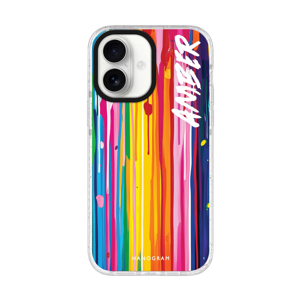 Colorwave personalized name iPhone 17 ultra clear MagSafe case, front product view