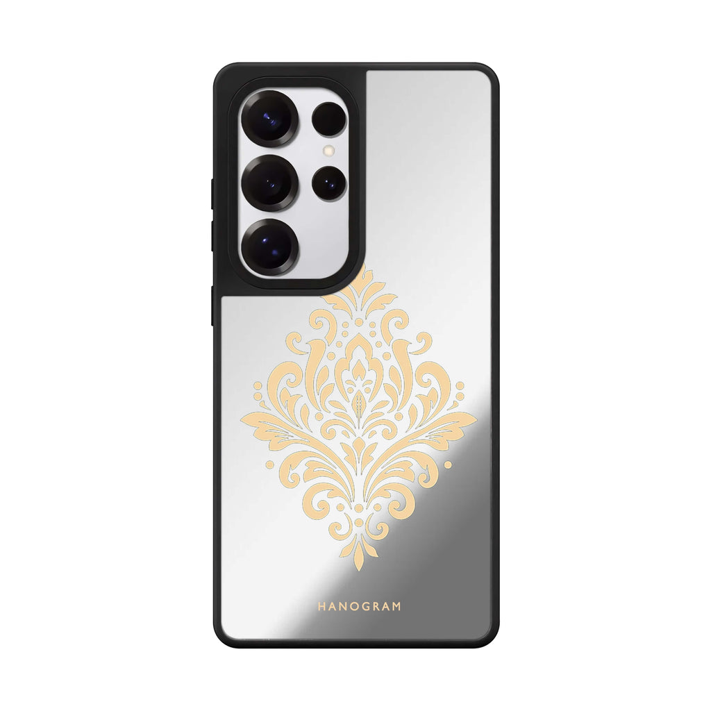 Champagne Filigree Crest Samsung Galaxy Mirror Case - image 1