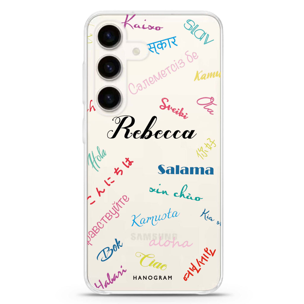 Hello Wrold Samsung Galaxy Ultra Clear Case