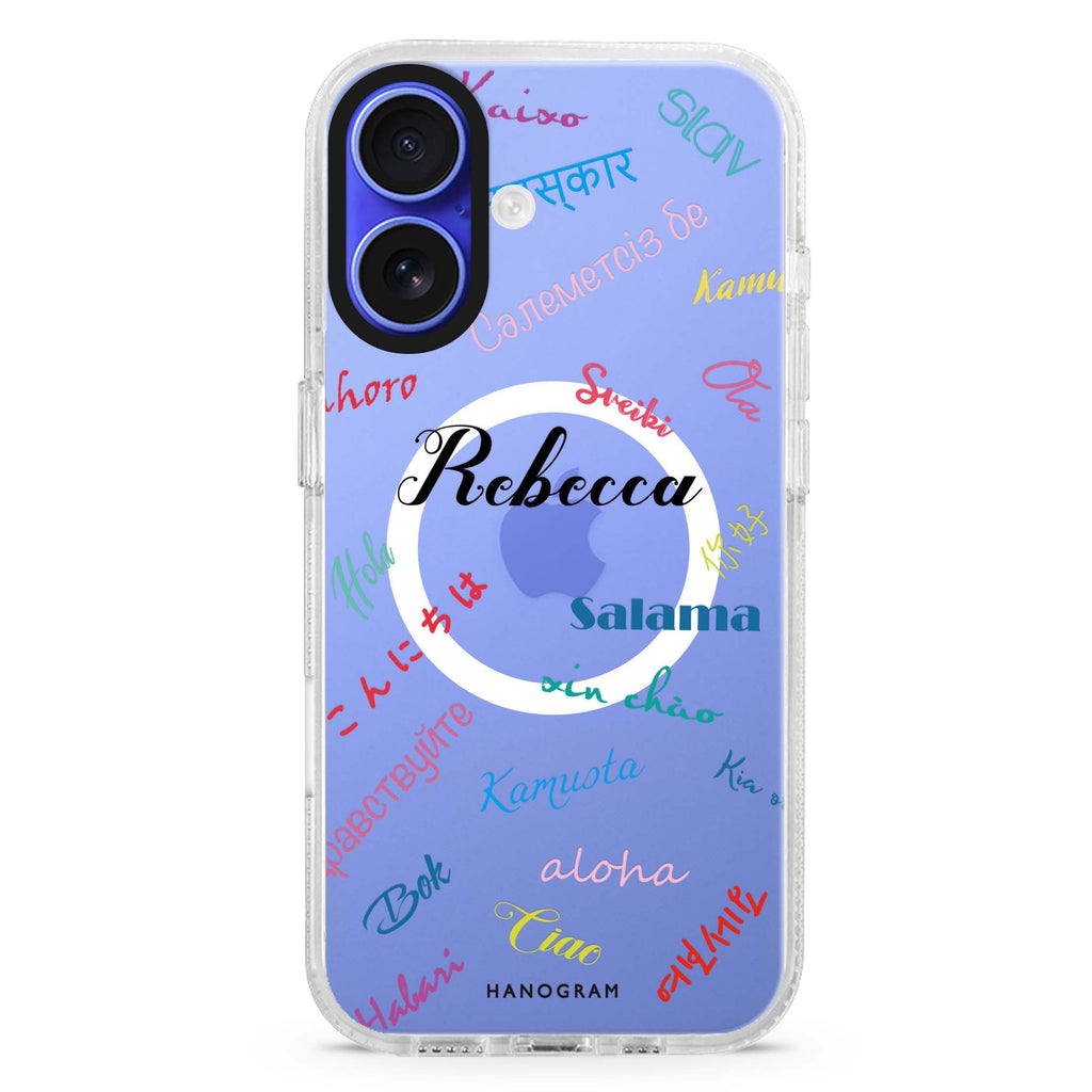 Hello Wrold MagSafe Compatible iPhone 16 Ultra Clear Case - Personalized and Stylish Protection