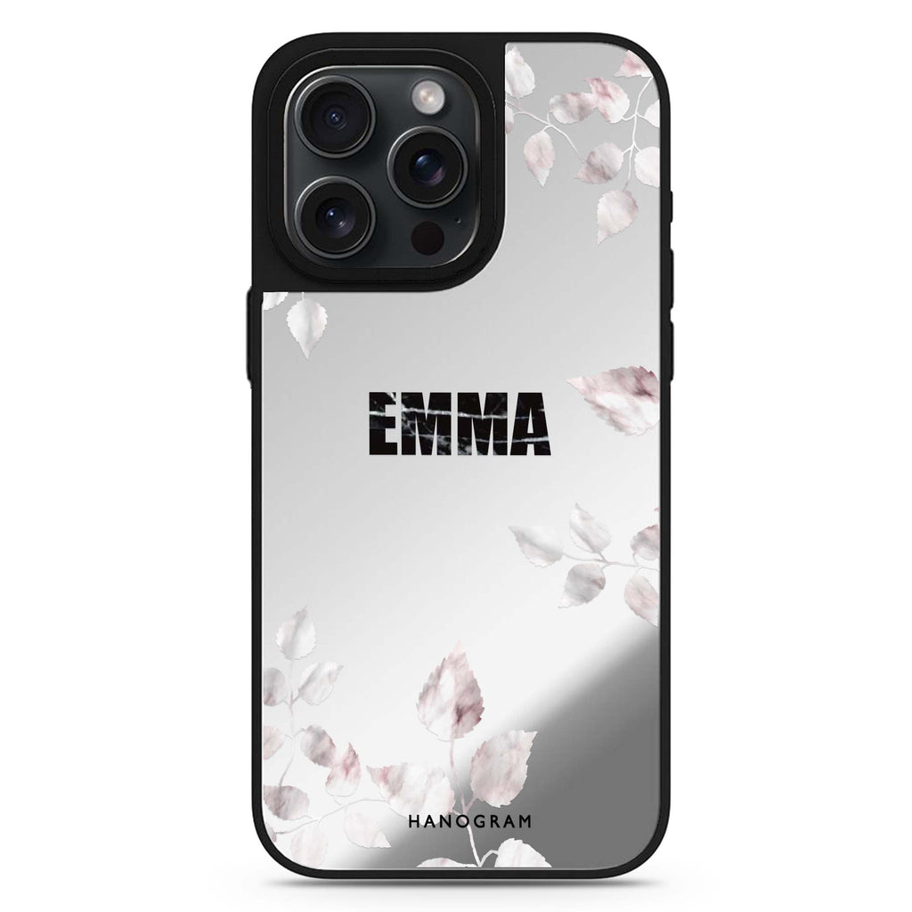 Life Simple Floral personalized name MagSafe mirror case for iPhone 16/15/14 Pro Max and Pro, main view