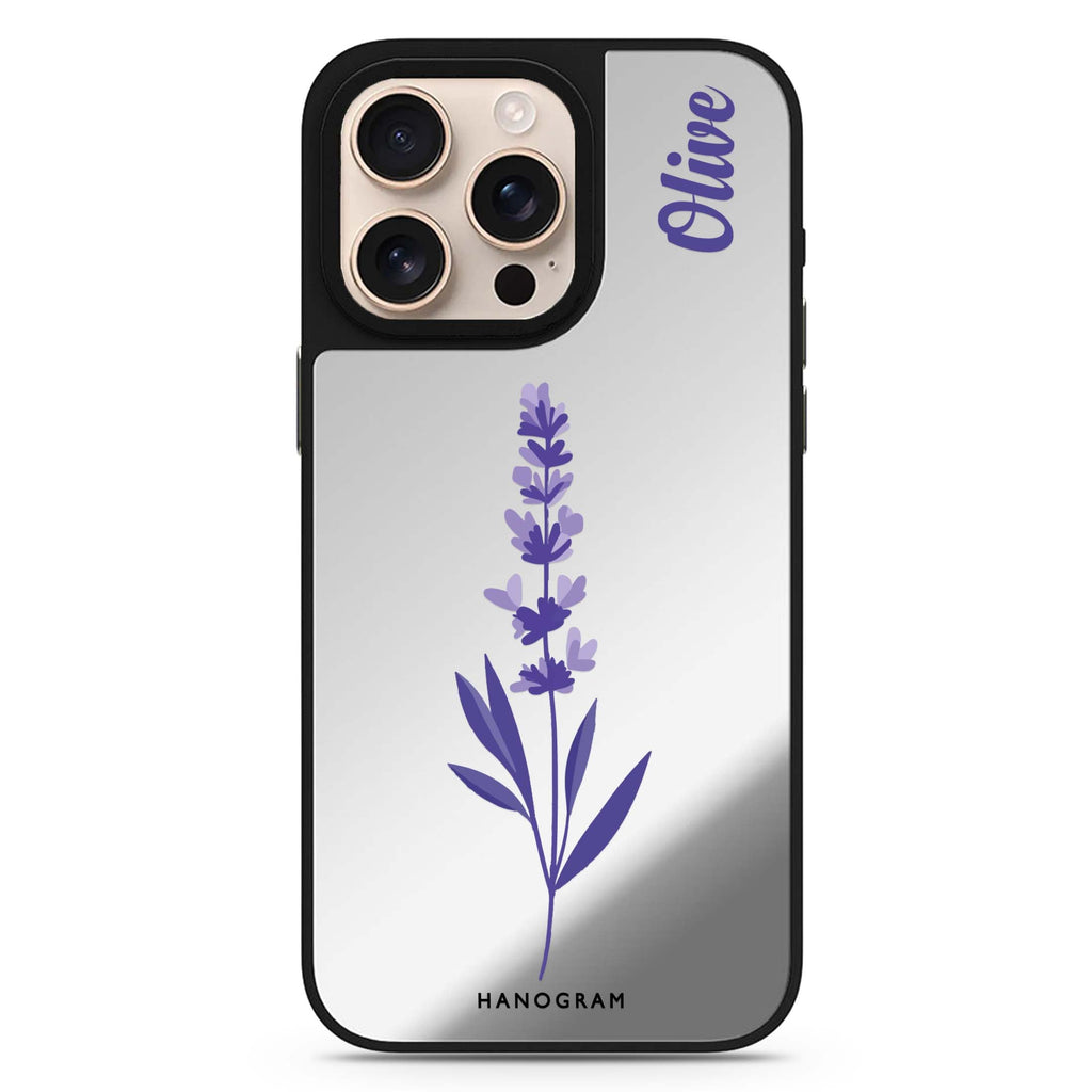 Lavender Form personalized name MagSafe mirror case for iPhone 16/15/14 Pro Max and Pro, main view