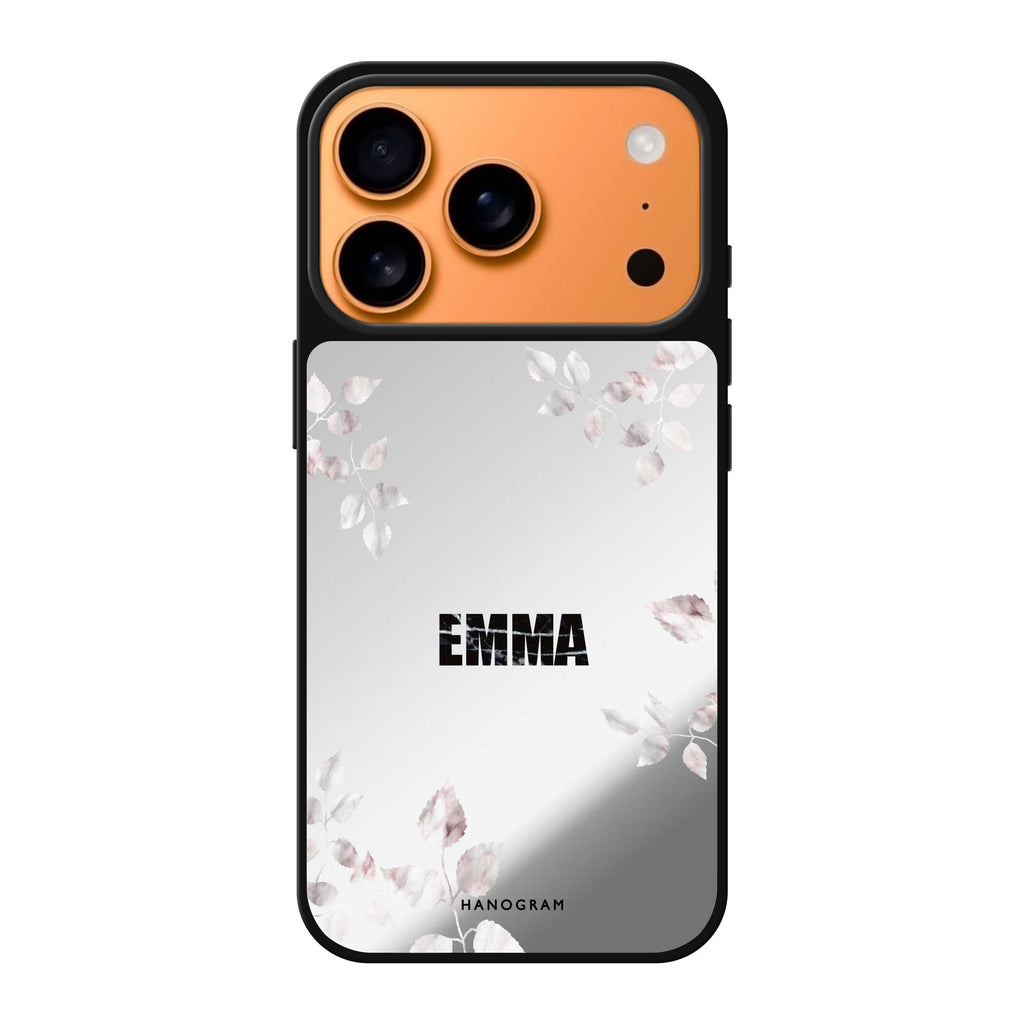 Life Simple Floral personalized name spring flower floral minimal iPhone 17 Pro Max mirror case