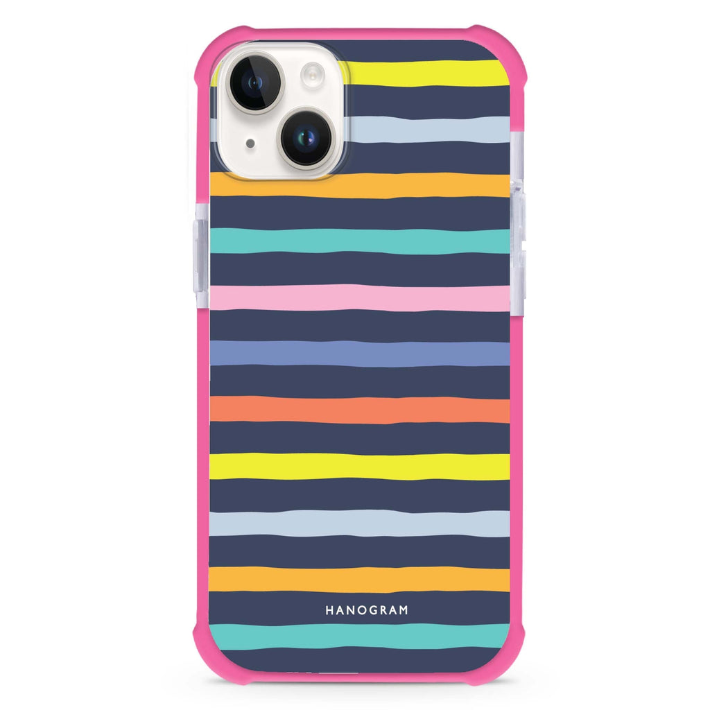 Rainbow Line iPhone 15 Plus MagSafe Compatible Ultra Shockproof Case