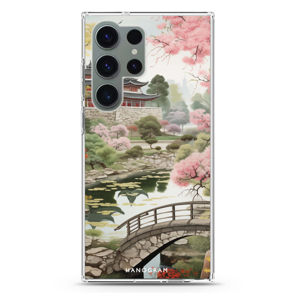 Pagoda Serenity Samsung Galaxy S26/S25/S24/S23/S22 Ultra ultra clear case, transparent design, main view