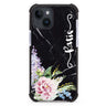 Floral & Black Marble iPhone 15 Plus Ultra Shockproof Case