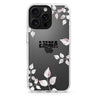 Life Simple Floral custom name iPhone 16/15/14 Pro Max & Pro ultra clear case floral design, front product view