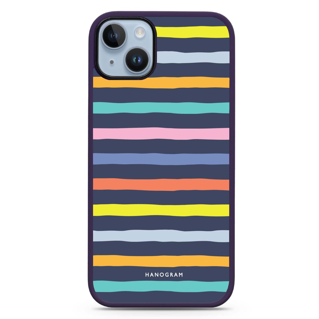Rainbow Line iPhone 15 Plus Impact Guard Bumper Case
