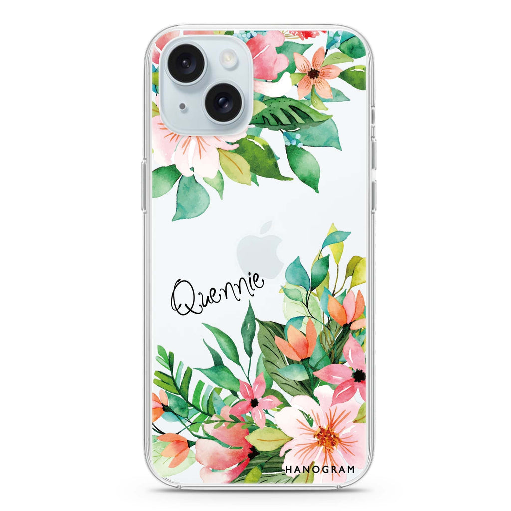 Flower Inspiration iPhone 15 plus Ultra Clear Case