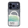 Turquoise I personalized name blue graphic iPhone 17 Pro Max ultra clear case