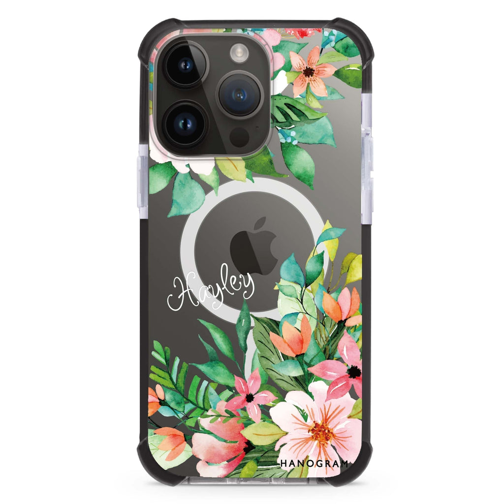 Flower Inspiration iPhone 15 Pro MagSafe Compatible Ultra Shockproof Case