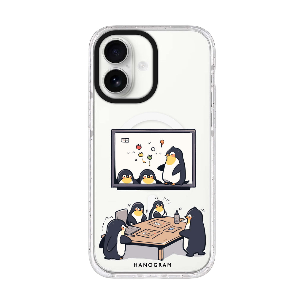 Penguin Presentation iPhone 17 ultra clear MagSafe case, front product view