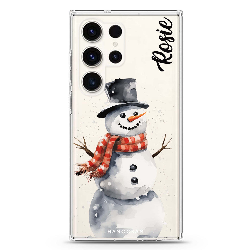 Winter Snowman Samsung Galaxy Ultra Clear Case