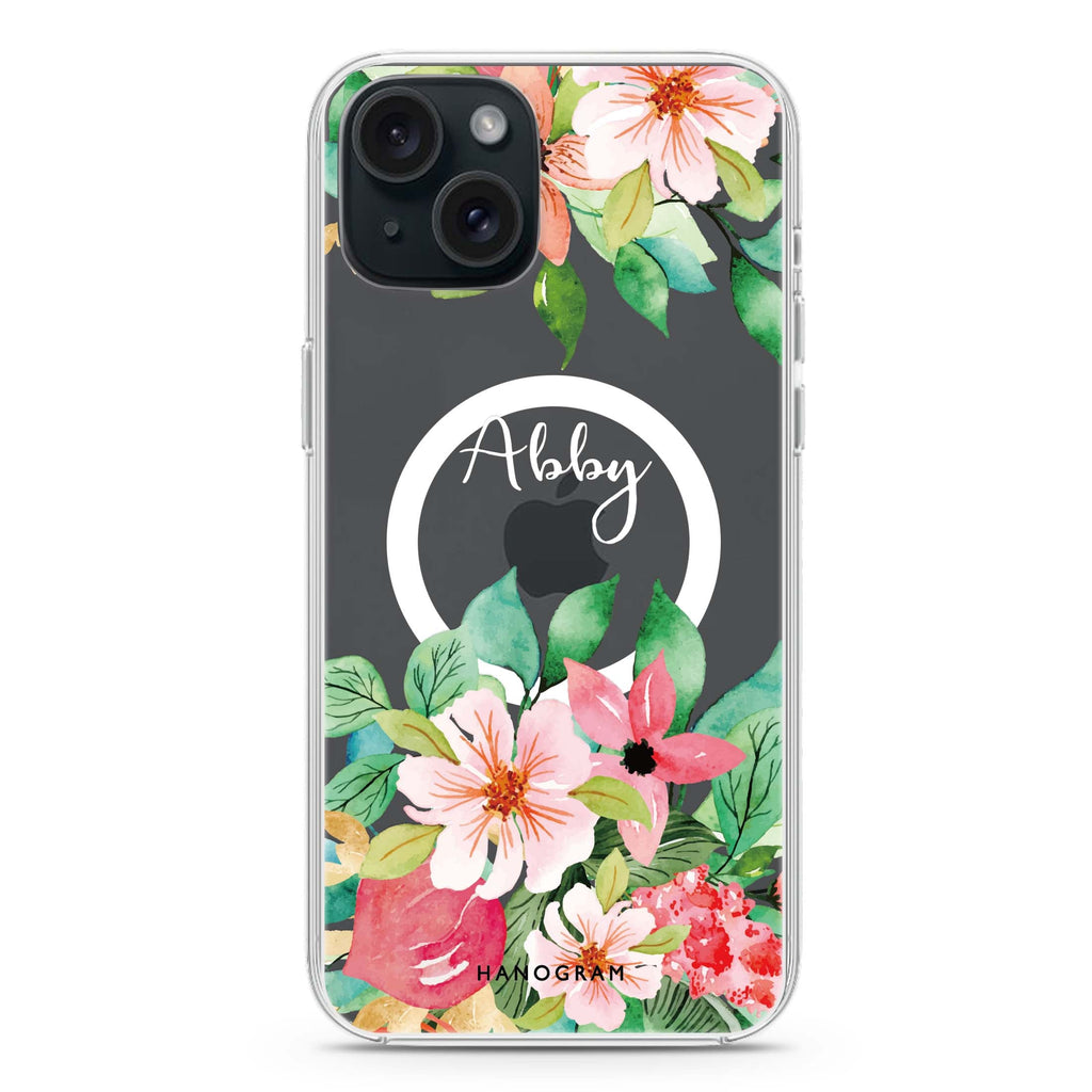 Floral Life iPhone 15 Plus MagSafe Compatible Ultra Clear Case