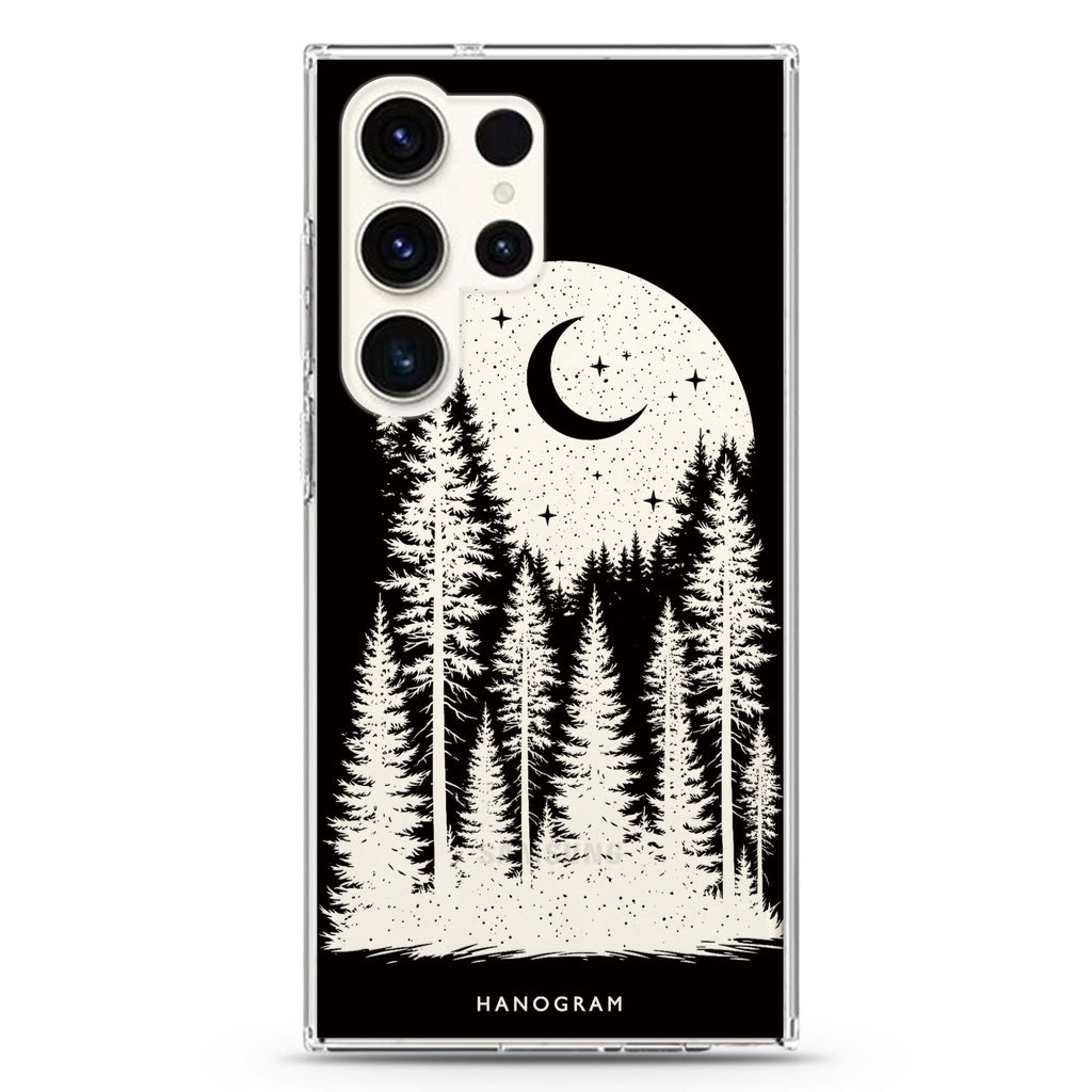 The Moonlit Pine Arch Samsung Galaxy Ultra Clear Case — front view