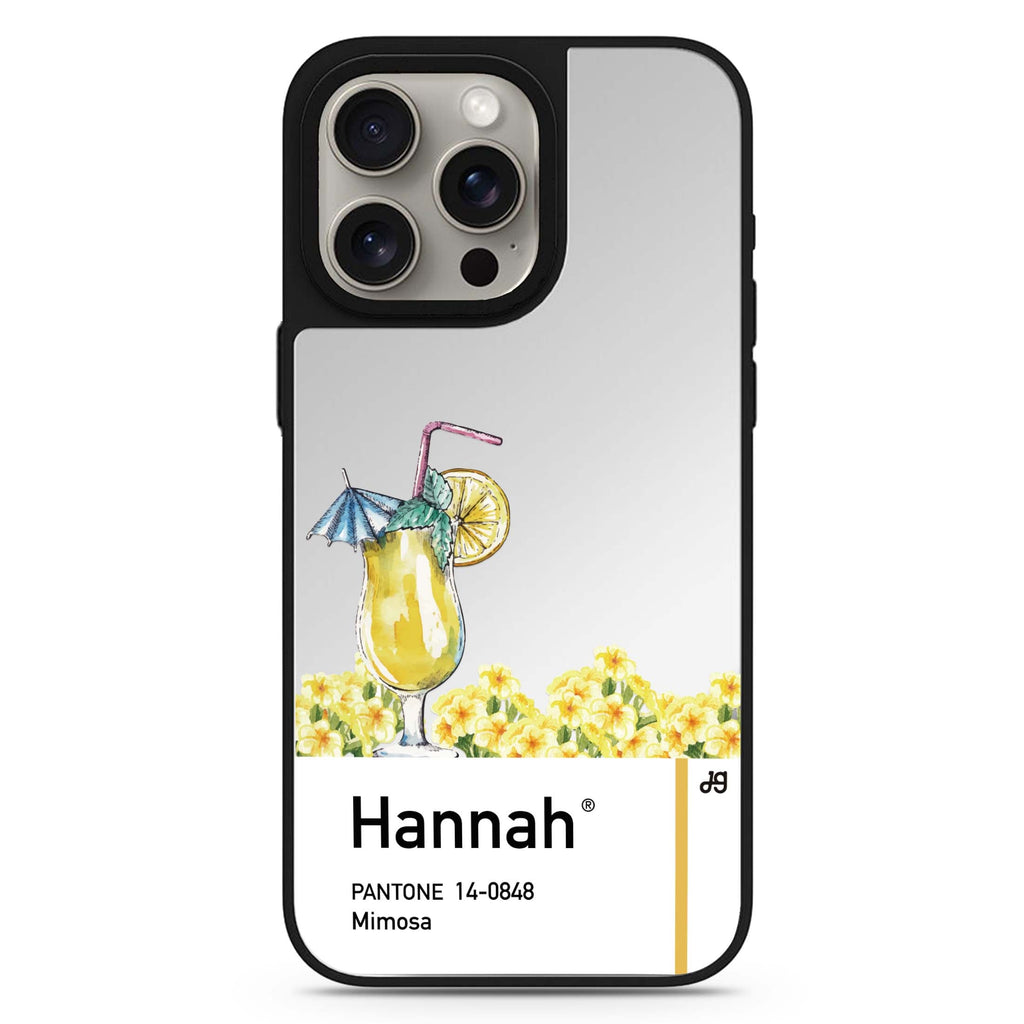 #14-0848 Mimosa I personalized name MagSafe mirror case for iPhone 16/15/14 Pro Max and Pro, main view