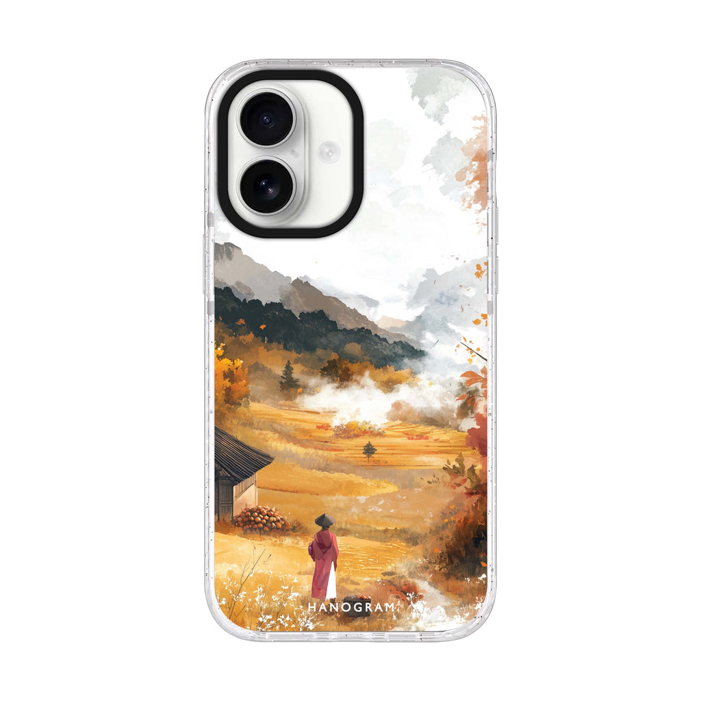 Autumn Splendor iPhone 17 ultra clear MagSafe case, front product view