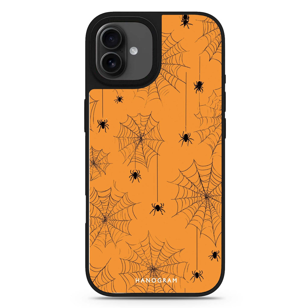 Spooky Web Weave halloween design iPhone 17 mirror case