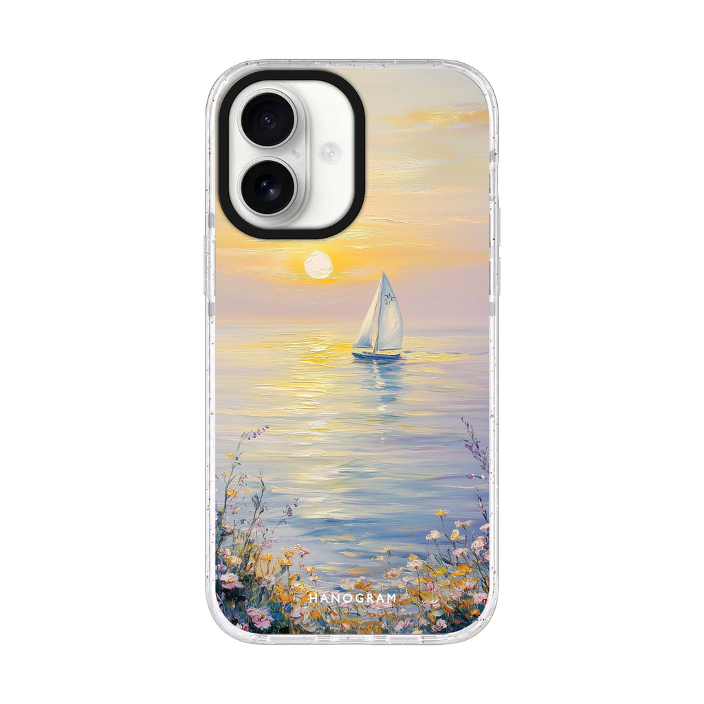 Serene Dawn iPhone 17 ultra clear MagSafe case, front product view