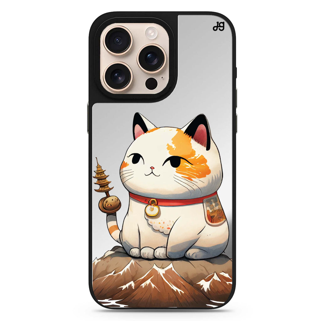 A Cute Cat cat design iPhone 16/15/14 Pro Max & Pro mirror case