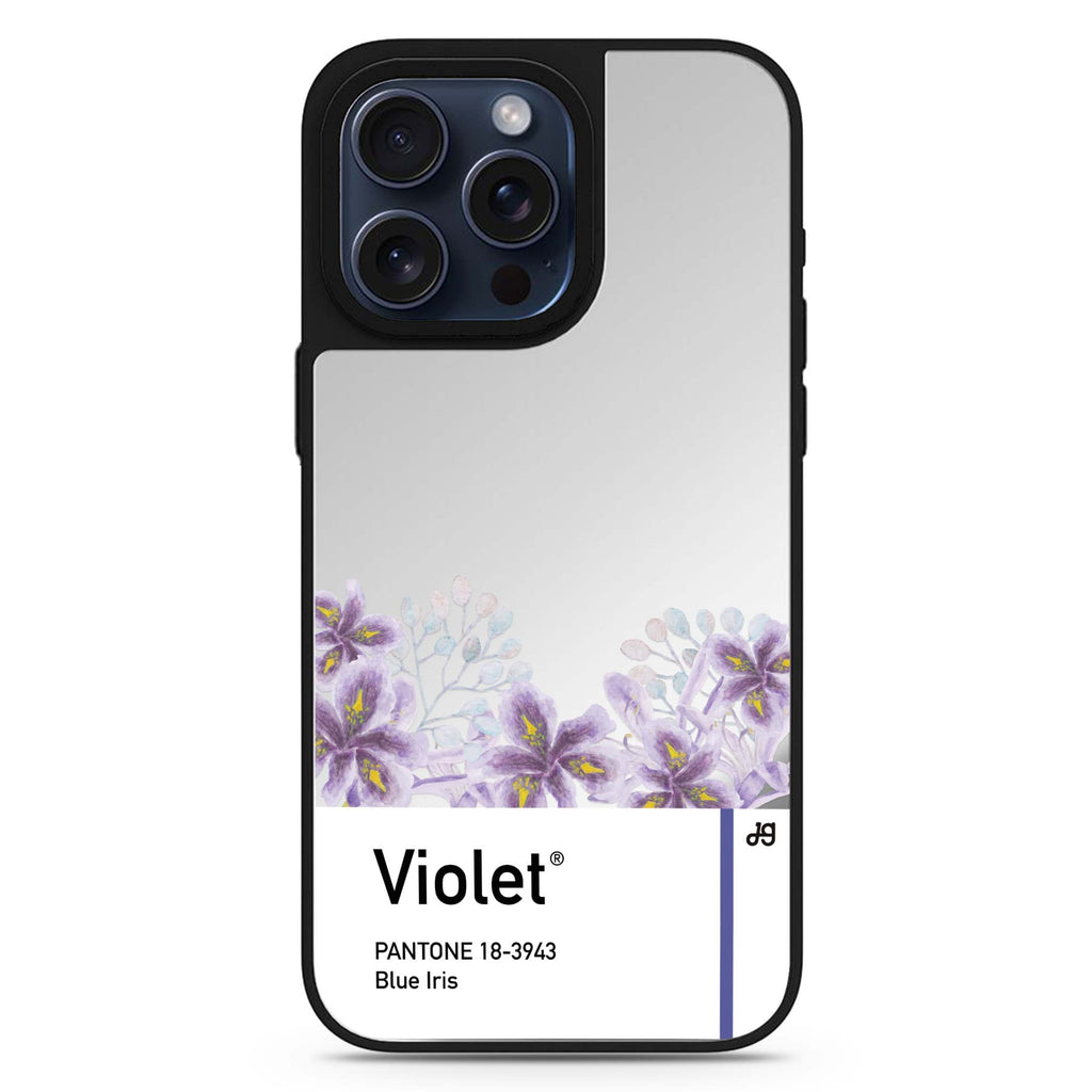 #18-3943 Blue Iris I personalized name MagSafe mirror case for iPhone 16/15/14 Pro Max and Pro, main view