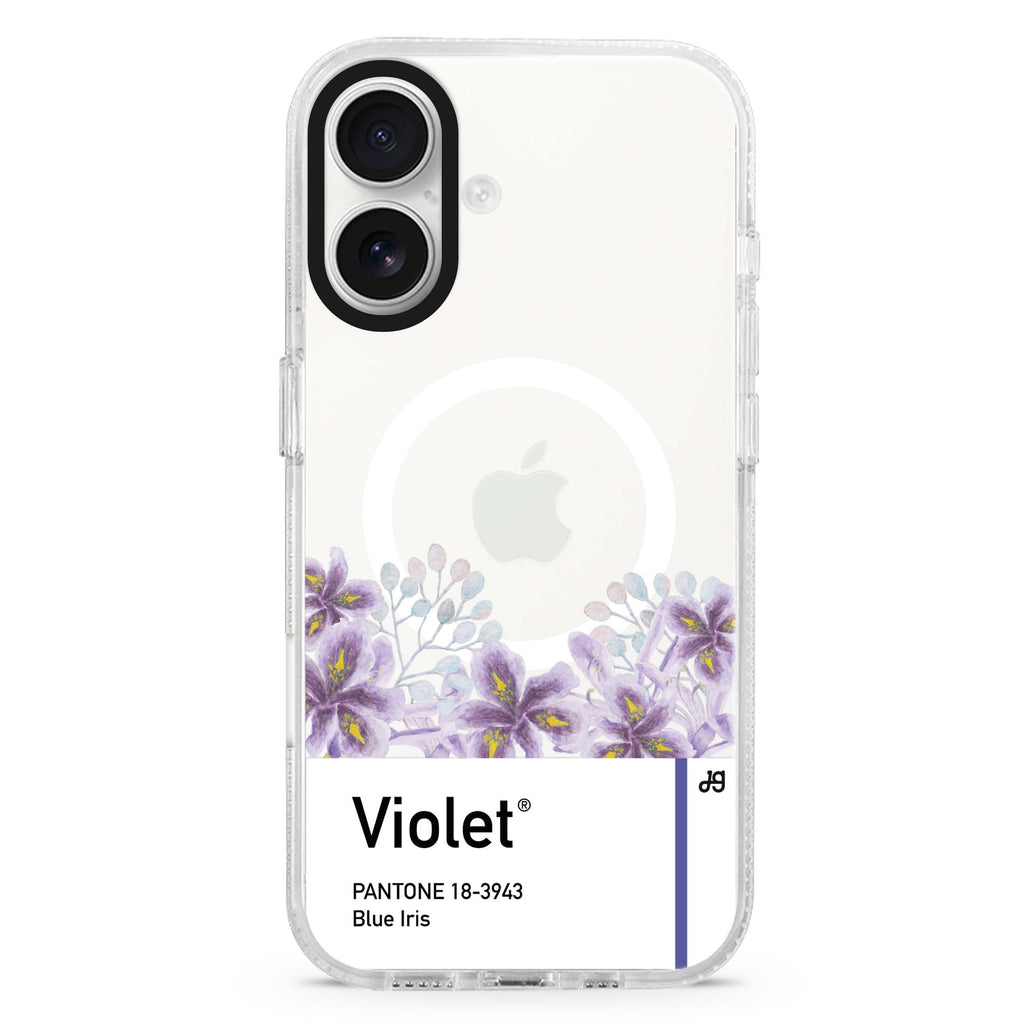 #18-3943 Blue Iris I MagSafe Compatible iPhone 16 Ultra Clear Case - Personalized and Stylish Protection