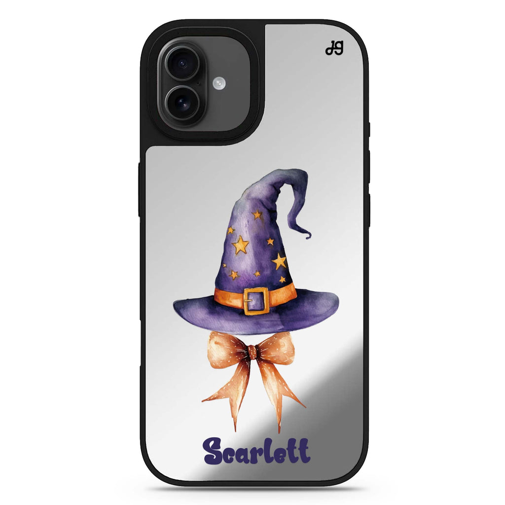 Enchanted Starry Hat personalized name halloween design iPhone 17 mirror case