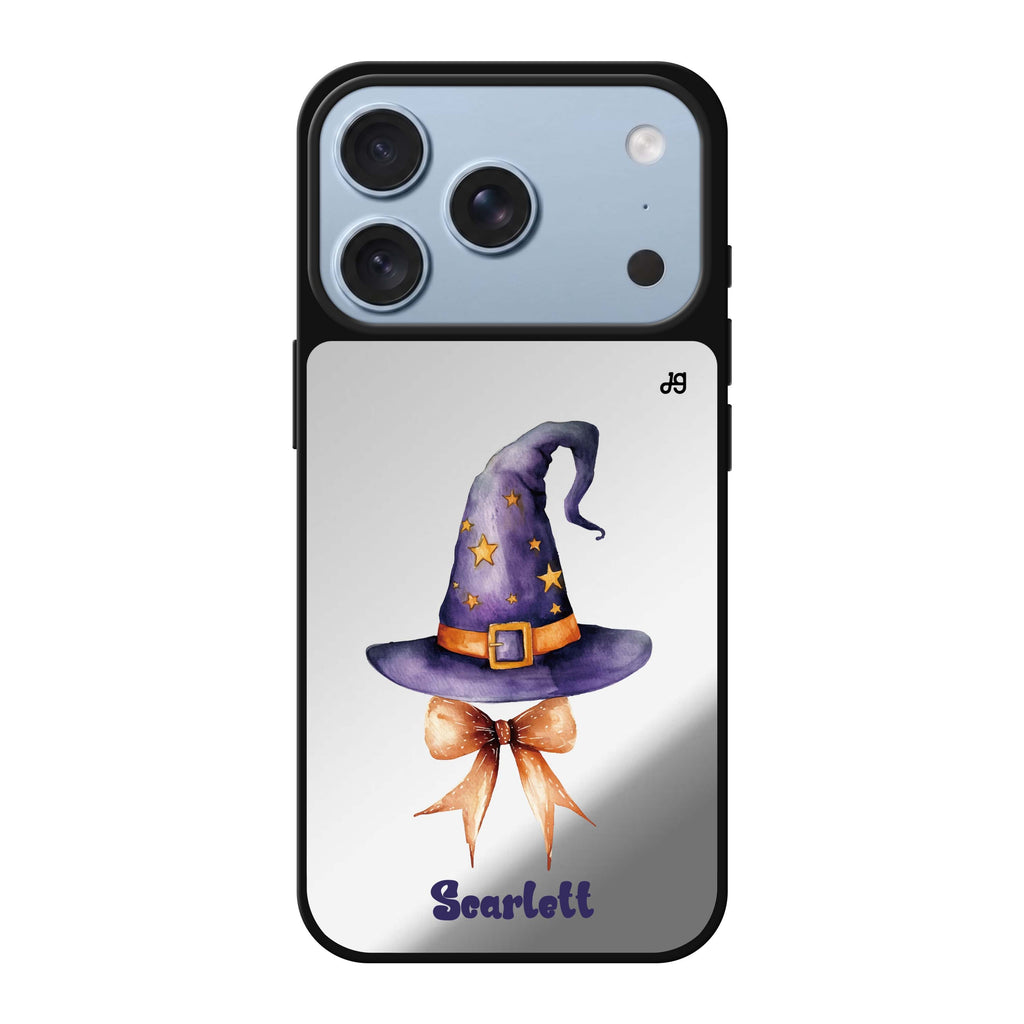 Enchanted Starry Hat personalized name halloween star celestial spooky iPhone 18 Pro Max mirror case