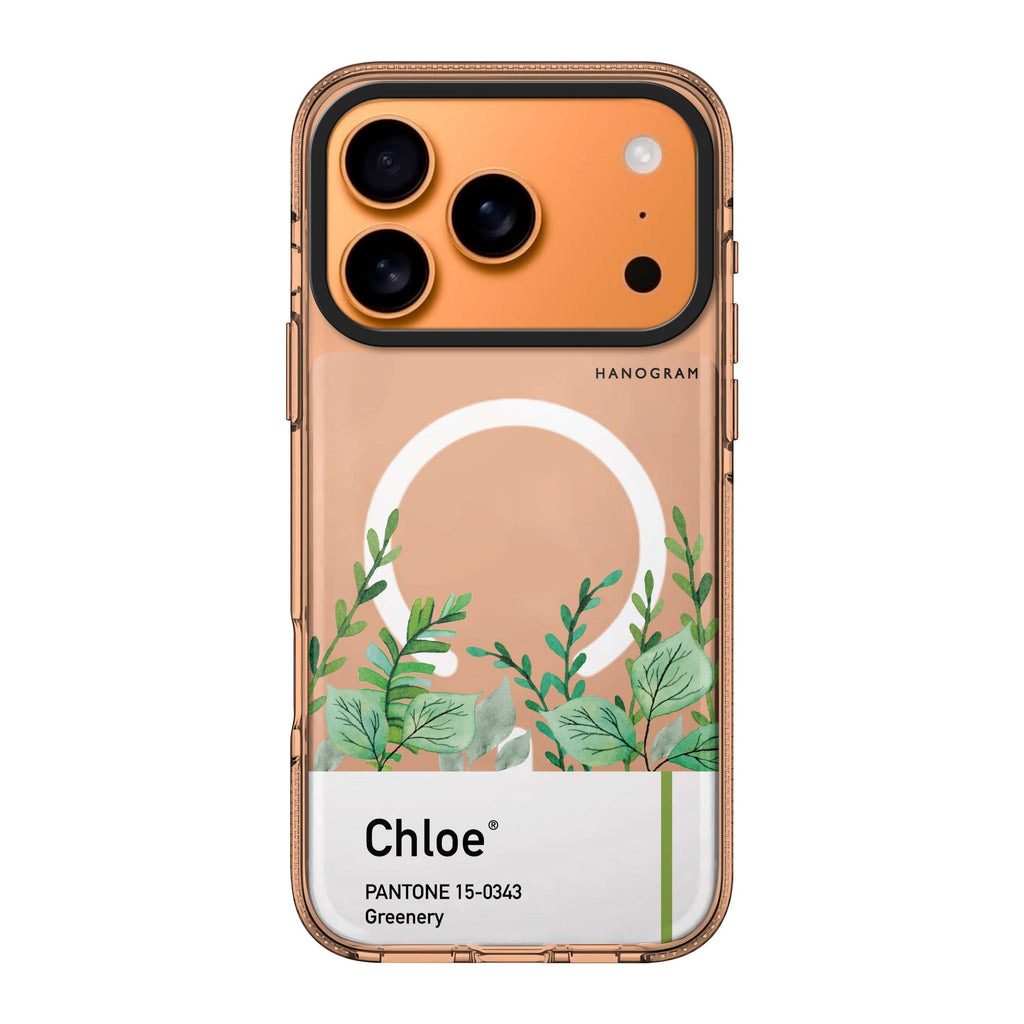 Greenery I personalized name green nature iPhone 17 Pro Max ultra clear case