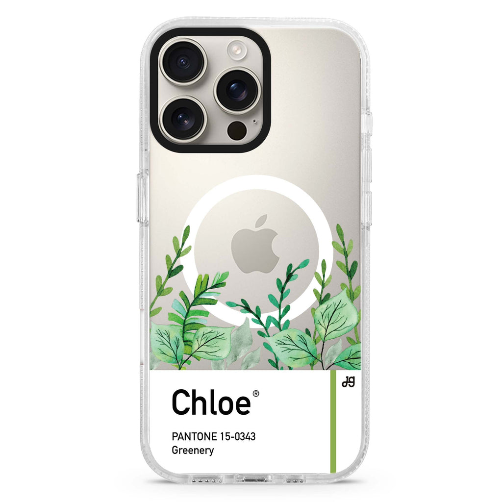 #15-0343 Greenery I MagSafe Compatible iPhone 16 Pro Ultra Clear Case - Personalized and Stylish Protection