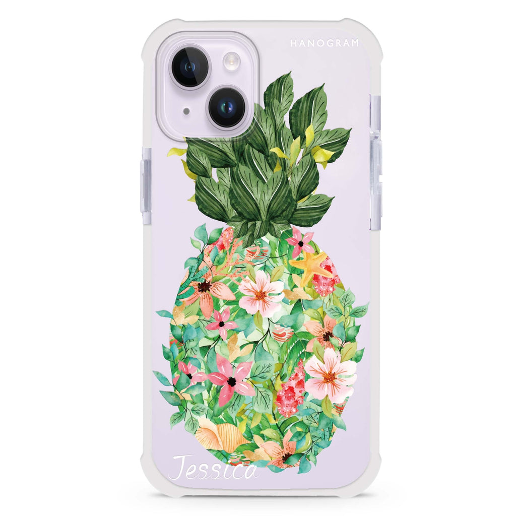 Floral Pineapple iPhone 15 Plus Ultra Shockproof Case