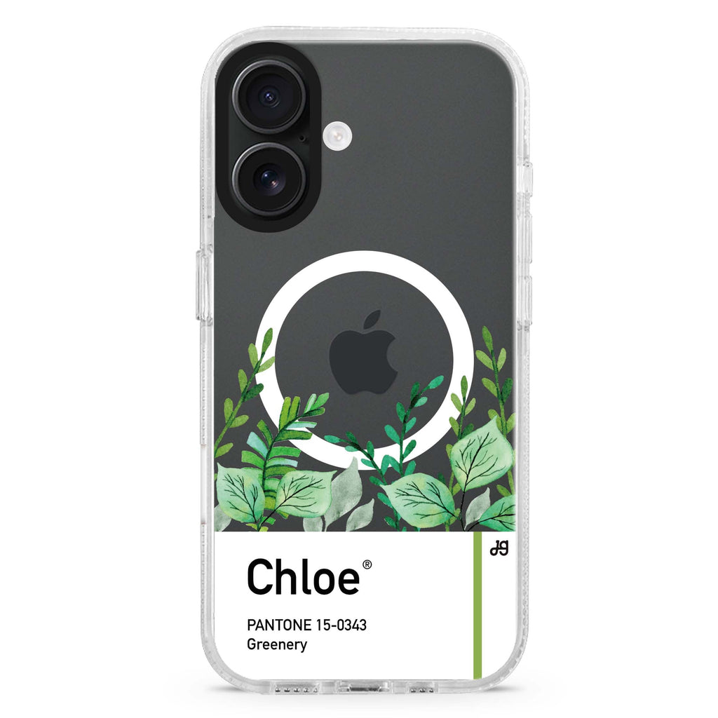 #15-0343 Greenery I MagSafe Compatible iPhone 16 Ultra Clear Case - Personalized and Stylish Protection