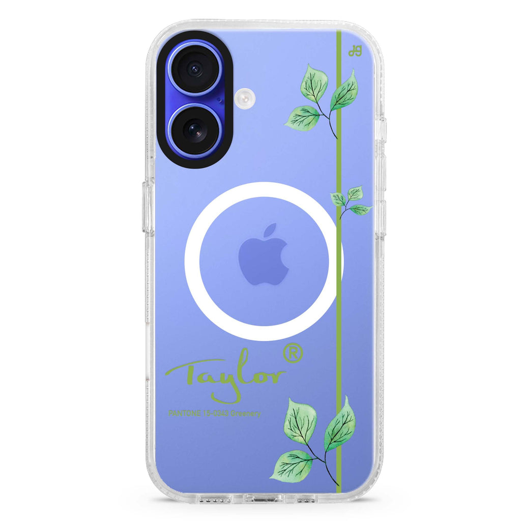 #15-0343 Greenery II MagSafe Compatible iPhone 16 Ultra Clear Case - Personalized and Stylish Protection