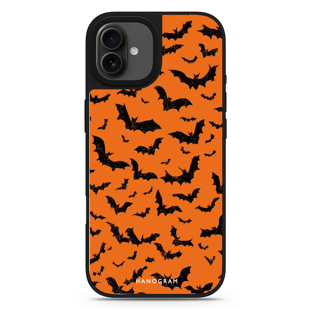 Shadowed Skies halloween design iPhone 17 mirror case